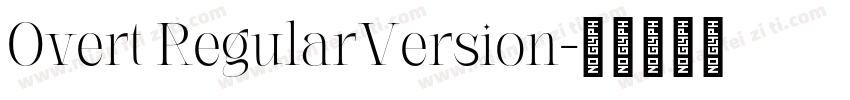 Overt RegularVersion字体转换